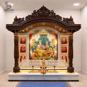 Designer Wooden Temple for Home