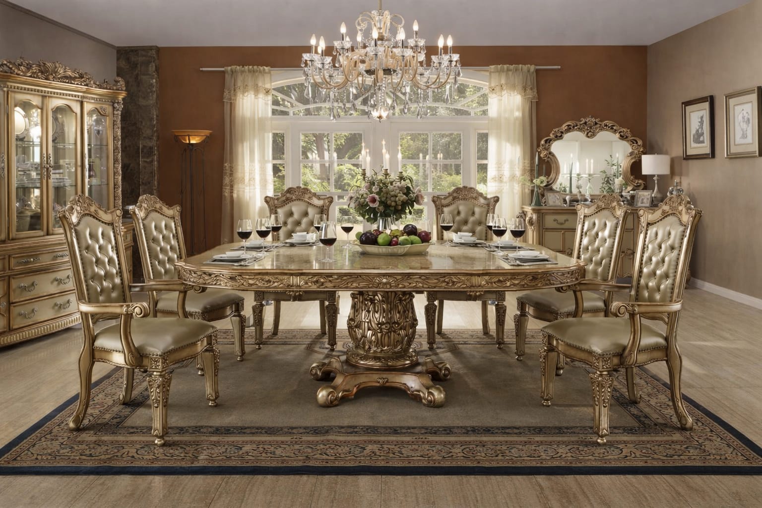 Royal Antique Dining Set by Shalvika Living