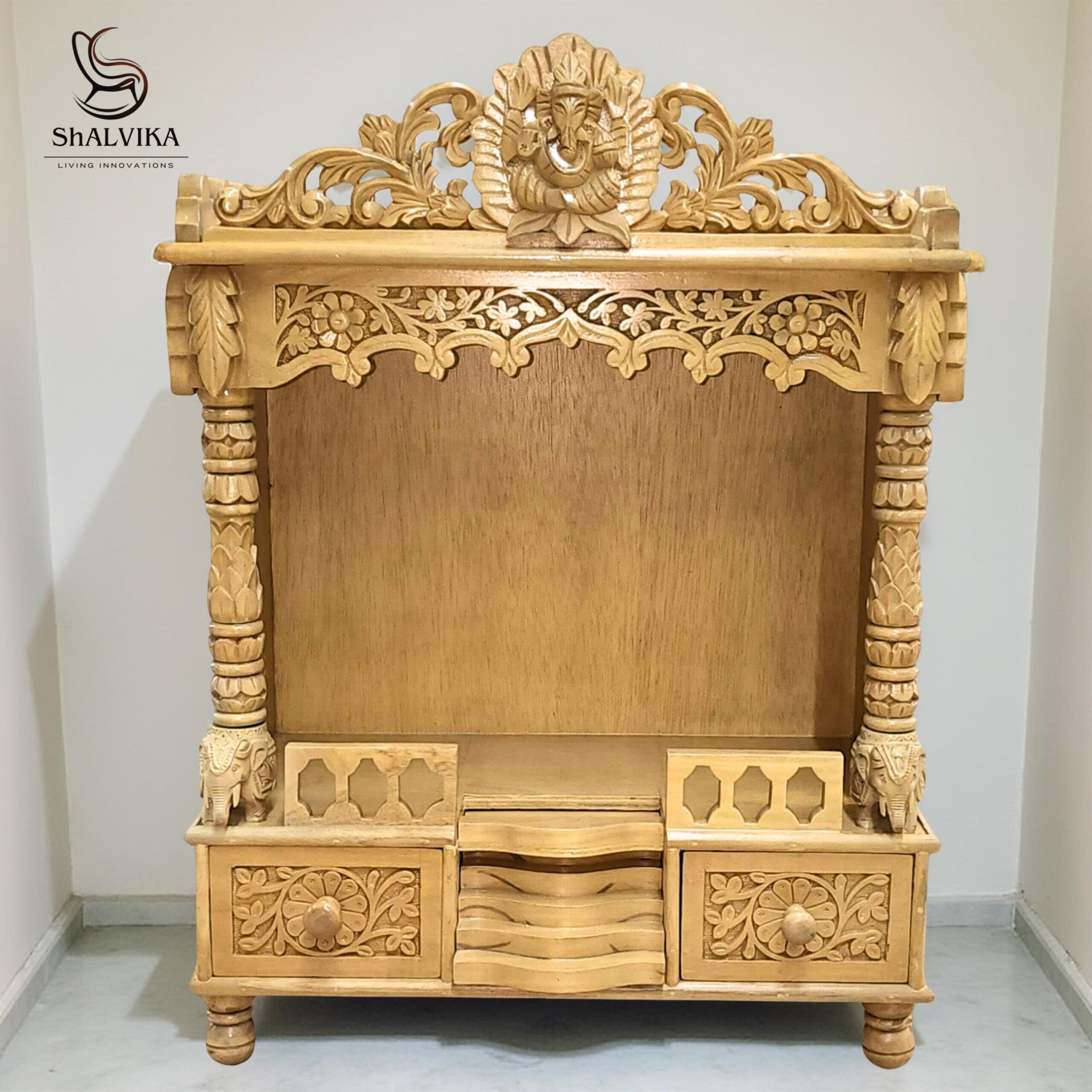 Traditional Pooja Mandir Design For Home