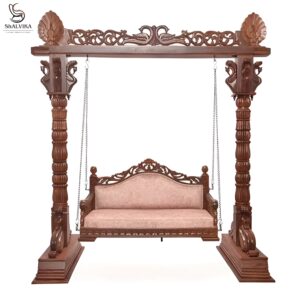 Wooden Carved Jhula with Brass Chain
