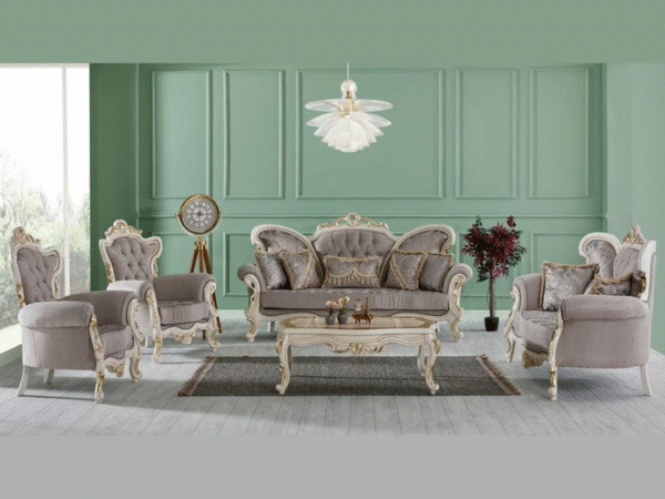 Wooden Designer sofa set. Luxury Furniture.