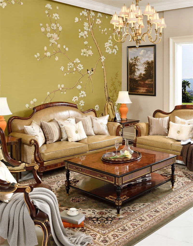 Customized Antique Style Sofa Set in Teak Wood