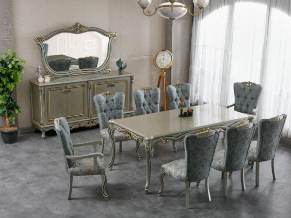 Wooden Designer Dinning table set. Luxury Furniture.