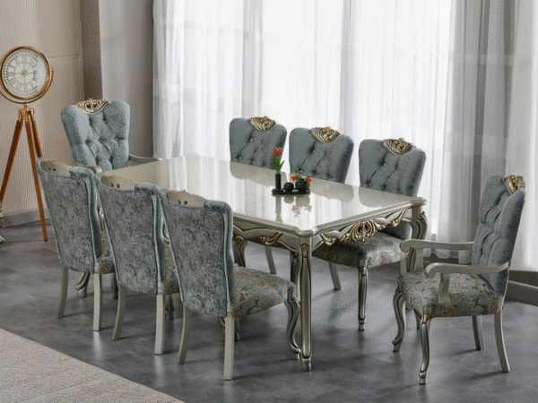 Wooden Designer Dinning table set. Luxury Furniture.