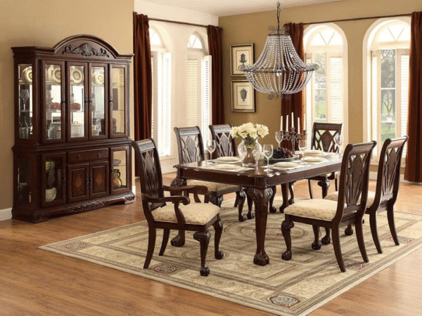 Wooden Designer Dinning table set. Luxury Furniture.