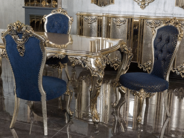 Wooden Royal Designer Dinning table set. Luxury Furniture.