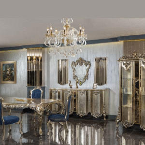 Wooden Royal Designer Dinning table set. Luxury Furniture.