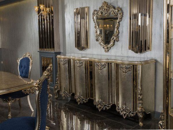 Wooden Royal Designer Dinning table set. Luxury Furniture.