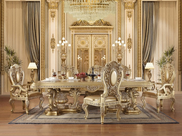 Wooden Royal Designer Dinning table set. Luxury Furniture.
