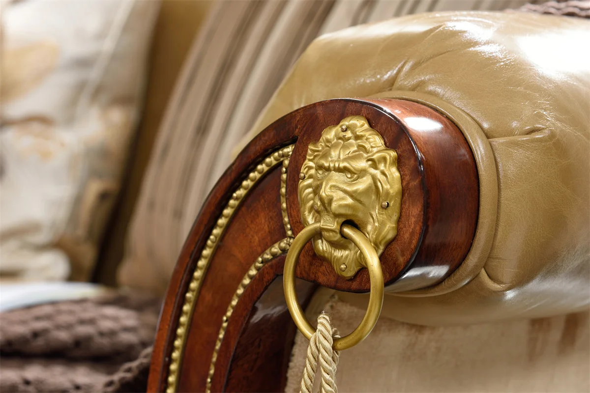 Luxury Antique Style Sofa Set in Teak Wood by Shalvika Living