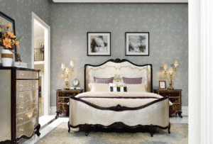 Wooden Antique Style Bedroom Furniture set