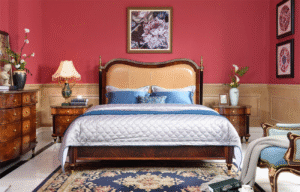 Wooden Bedroom Furniture Set in Teak Wood