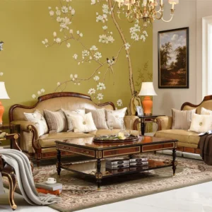 Wooden Antique Style Sofa Set for Home