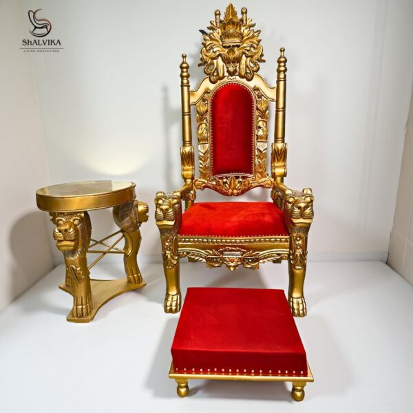 Wooden handmade design guruji chair by shalvika living innovations Luxury Furniture