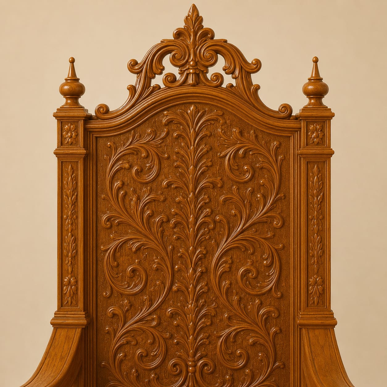 Carved Wooden Handmade Design Guruji Chair