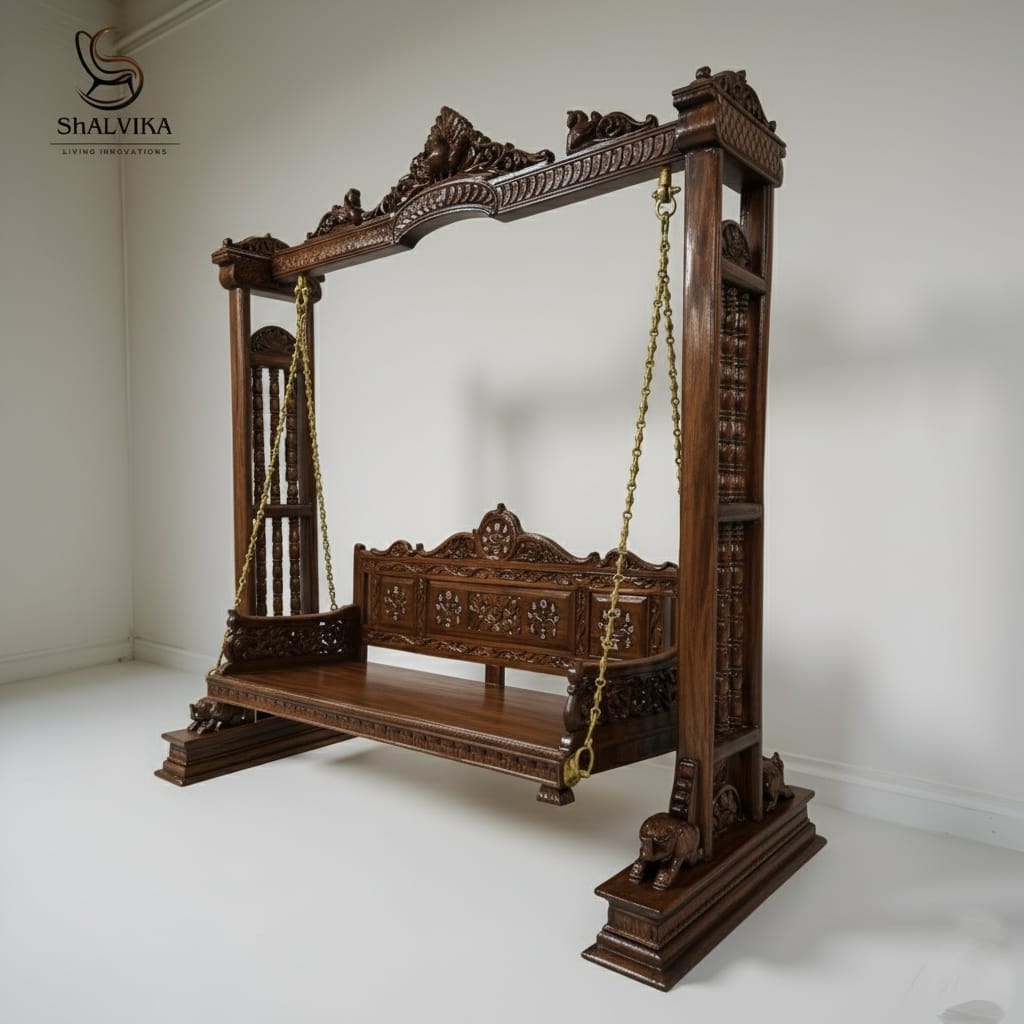Classic Wood Jhula in Solid Teak