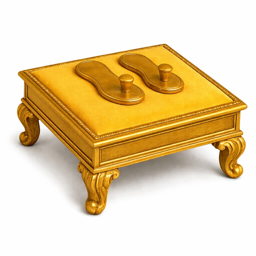 Handmade Design Guruji Chair with Charan Paduka by Shalvika Living Innovations