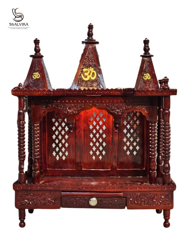 wooden mandir, wooden puja mandir, mandapam. Wooden Temple for Home
