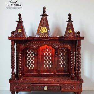 Wooden temple, puja mandir, small puja mandir, mandir design, home temple, sheesham wood mandir. Wooden Temple for Home