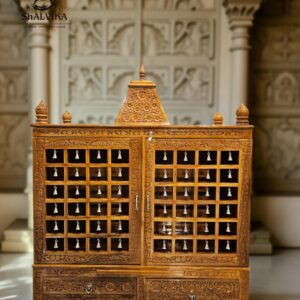 Wooden Pooja Mandir with Door
