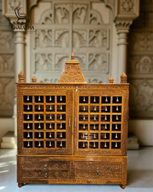 wooden mandir, wooden puja mandir, mandapam. Wooden Temple for Home