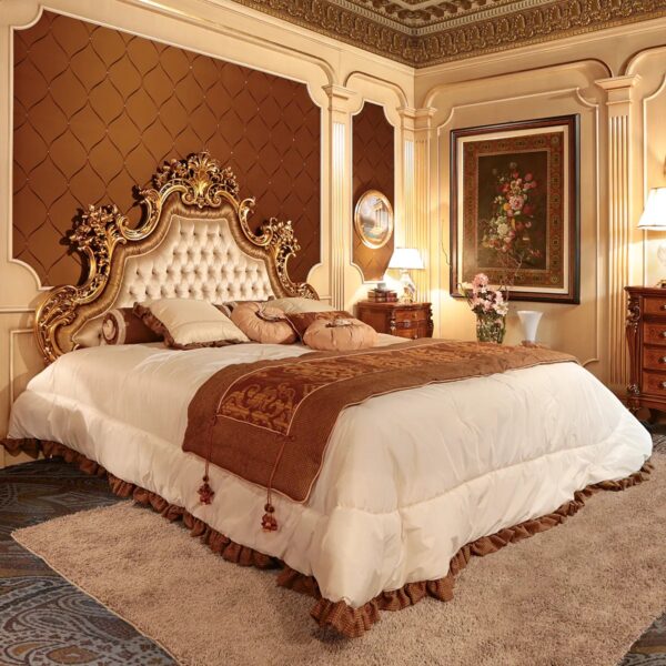 Wooden Royal Handcarved Teak Wood Bed Luxury furniture