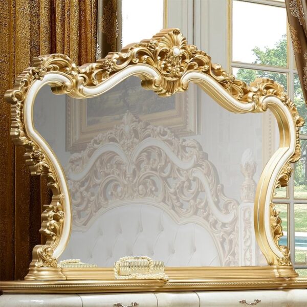 Wooden Royal Designer Mirror Frame by shalvika living innovations Luxury Furniture