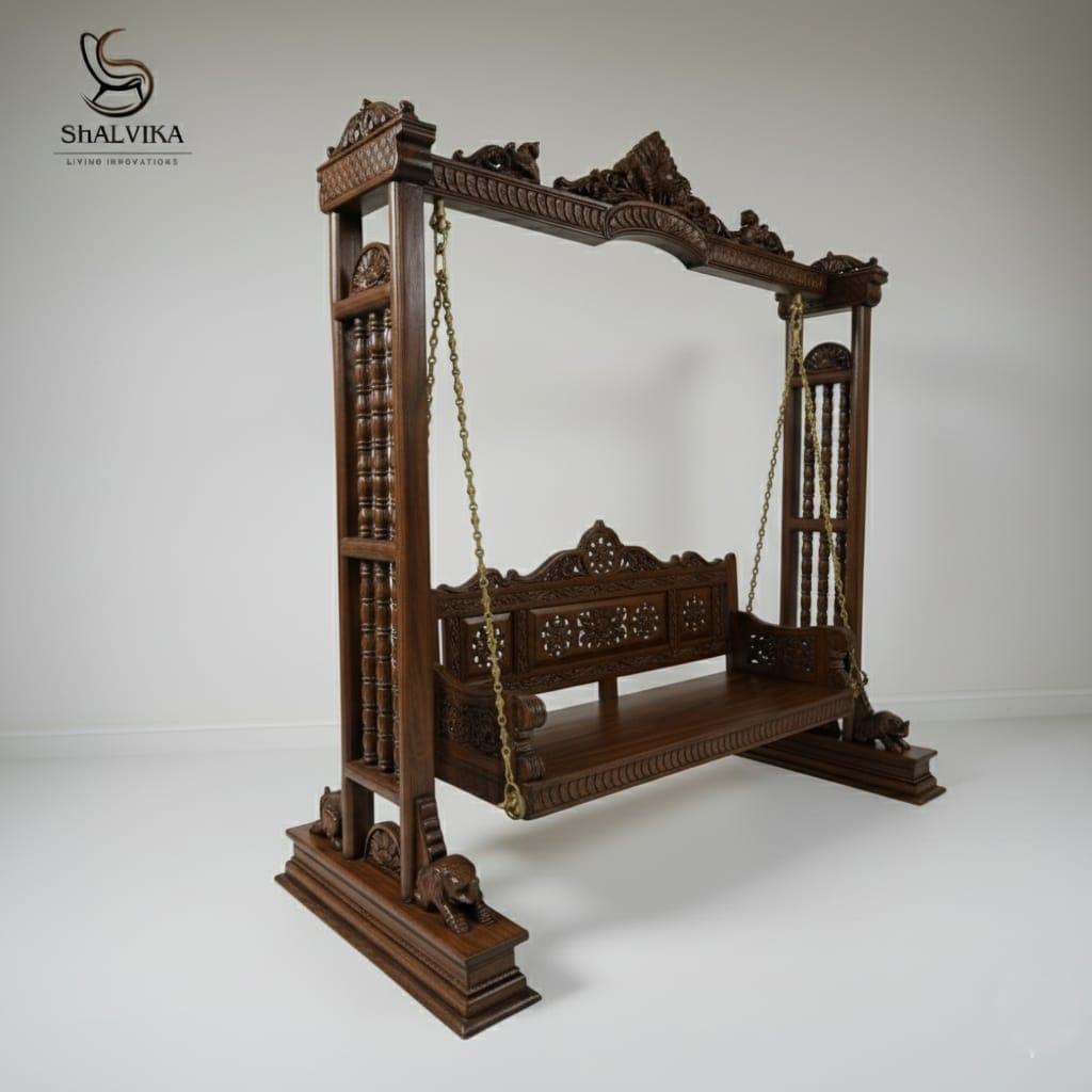 Classic Wood Jhula in Solid Teak