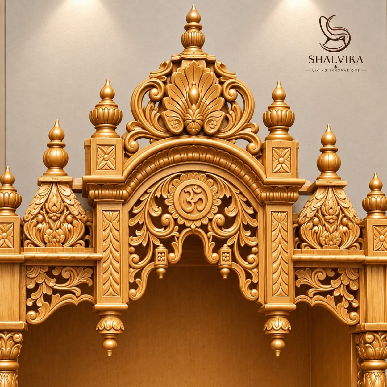 Premium Gold Temple in Om Design