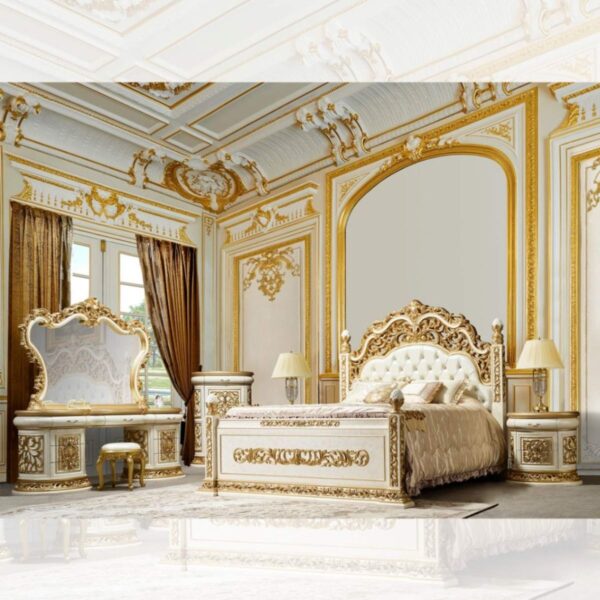 wooden royal antique bedroom furniture design by shalvika living innovations. Luxury Furniture.