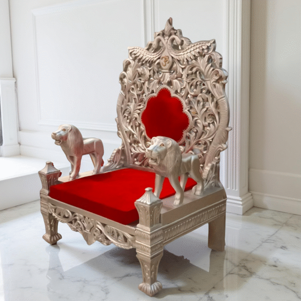 Guru Ji Chair with Canopy in Premium Teak Wood
