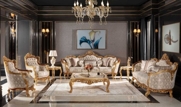 Wooden Royal sofa set by shalvika living innovations
