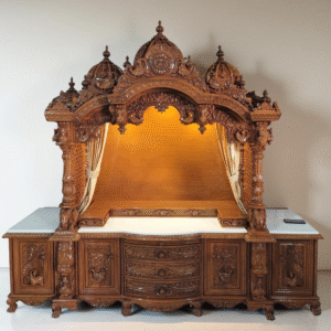 Big Size Wooden Temple with Storage For Home