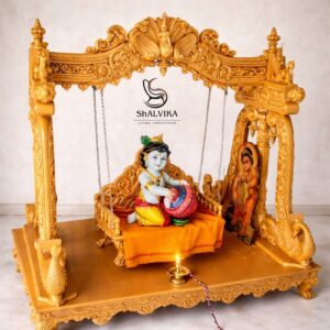 Teak Wooden Handcrafted Designer Krishna ji Jhula