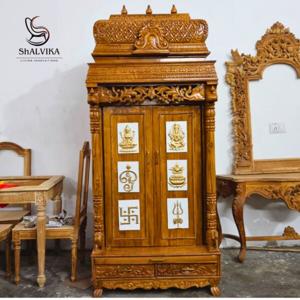 Wooden South Indian Style Designer Temple - Image 8