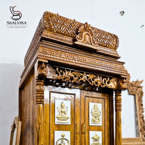 Wooden South Indian Style Designer Temple - Image 6