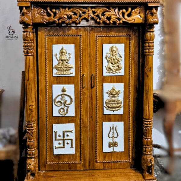 Wooden South Indian Style Designer Temple - Image 5