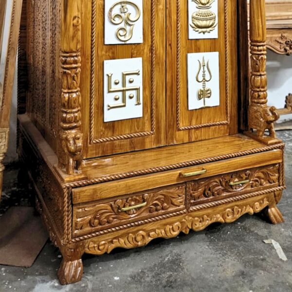 Wooden South Indian Style Designer Temple - Image 3