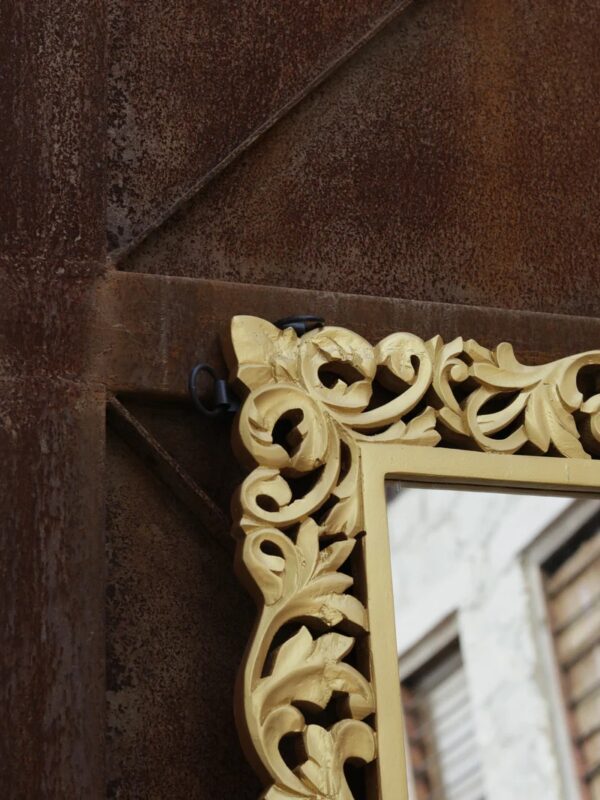 wooden wall mirror