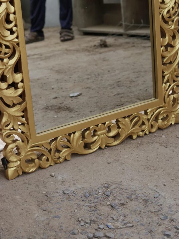 wooden wall mirror
