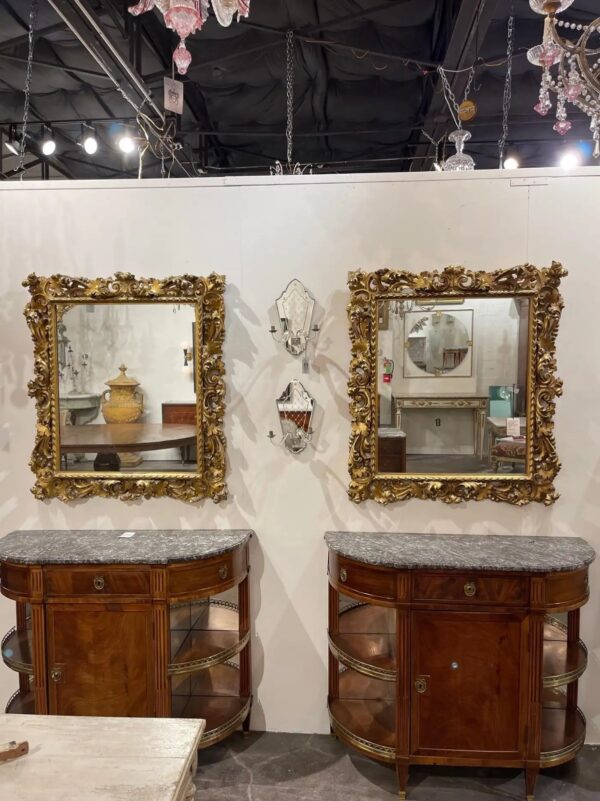 wooden wall mirror