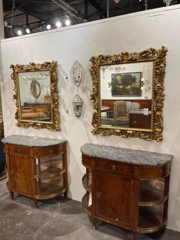 wooden wall mirror