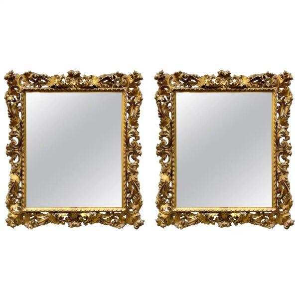 wooden wall mirror