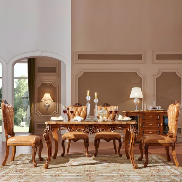 Wooden Handmade design dining set - Image 6