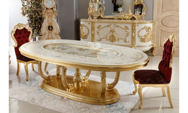 Wooden royal dining table set design - Image 6