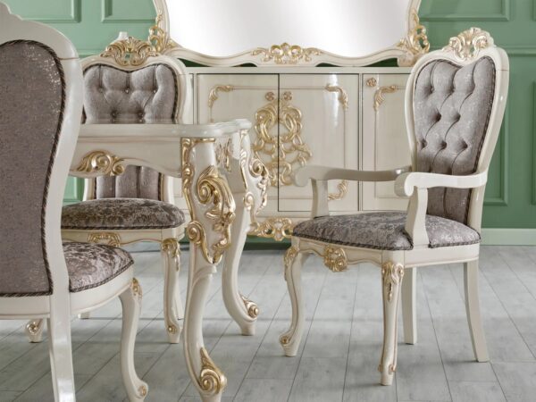Wooden Royal luxury dining table set - Image 6