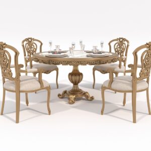 Wooden Royal Dining table set
