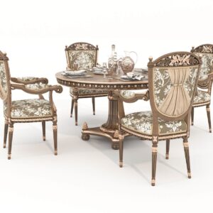 Wooden Royal and antique designer dining table set in teak wood by shalvika living innovations