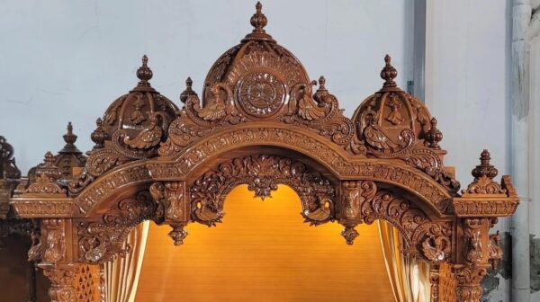 Teak Wooden handcrafted large size temple swaminarayan mandir