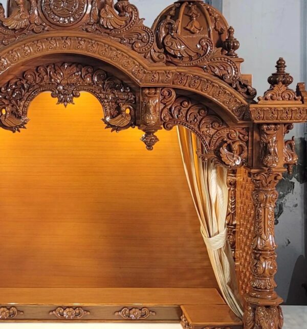 Teak Wooden handcrafted large size temple swaminarayan mandir